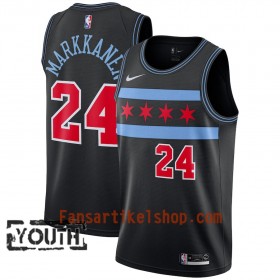 Chicago Bulls Trikot Lauri Markkanen 24 2018-19 Nike City Edition Schwarz Swingman - Kinder